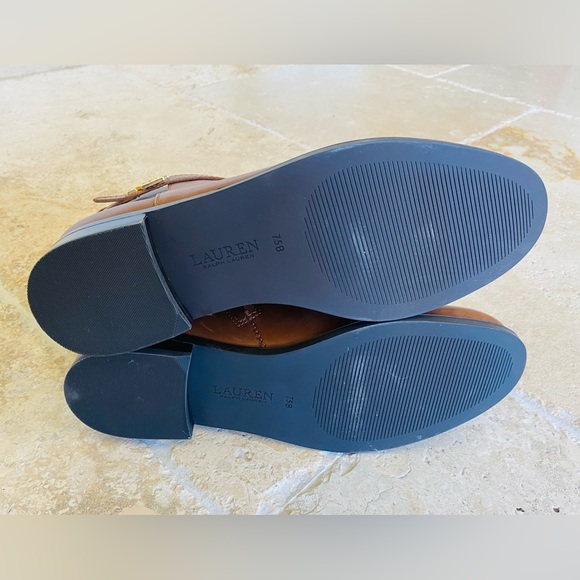 NEW Lauren Ralph Lauren Bonne women’s Leather Logo Slip On Bootie Ankle Boot 7.5 - Picture 6 of 6